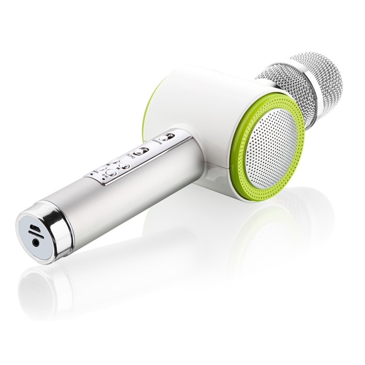 Q911 Handheld Bluetooth Wireless Karaoke Microphone Car Kit FM Transmitter - Silver-6
