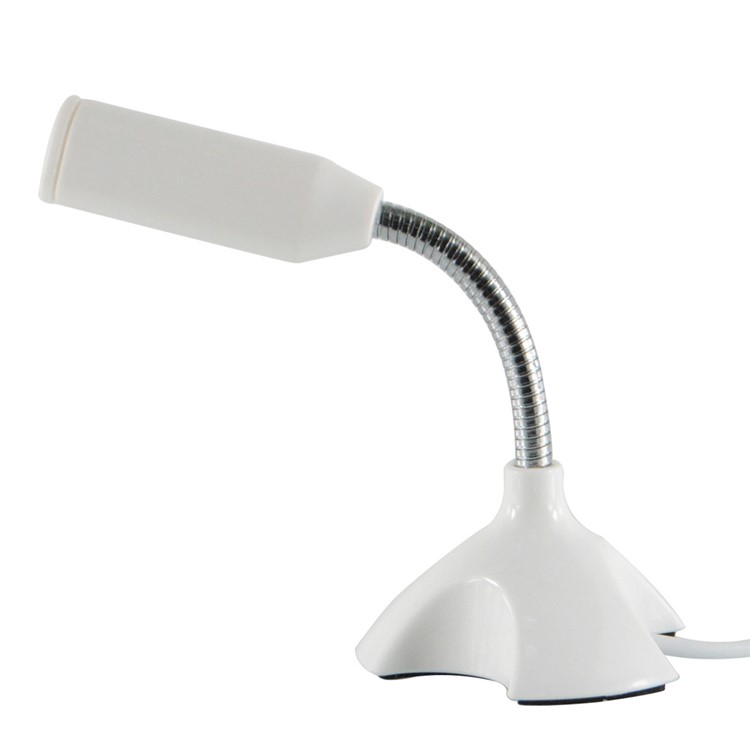 Microphone portable portable avec support Studio Mini micro parole pour ordinateur portable - blanc-3