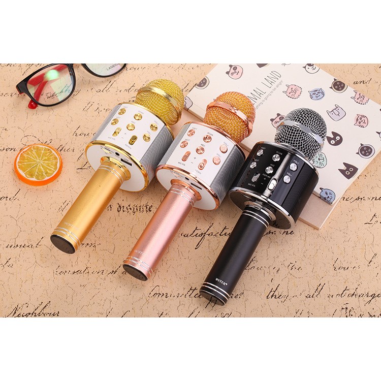 WS-858 5W Mobile Phone Wireless Bluetooth Microphone Karaoke Recorder, Support TF Card / AUX-in - Black-7