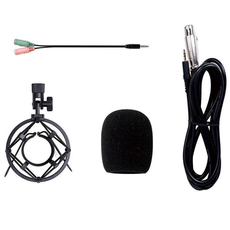 YANMAI Q8 3.5mm Adjustable Professional Studio Broadcasting Recording Condenser Microphone with Shock Mount-5