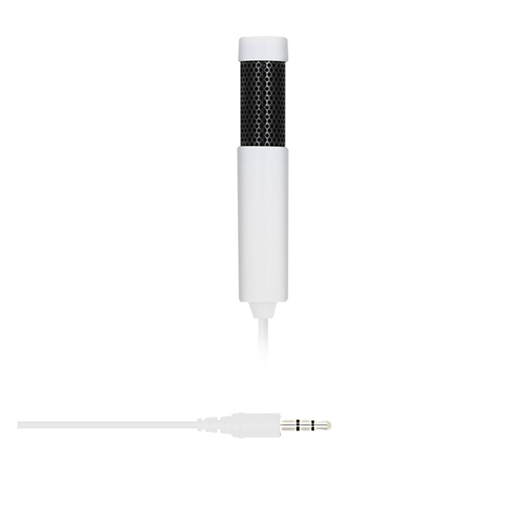 YANMAI SF-555 Computer PC 3.5mm Mini Microphone for Audio Sound Recording, Video Conference, Speech - White-1