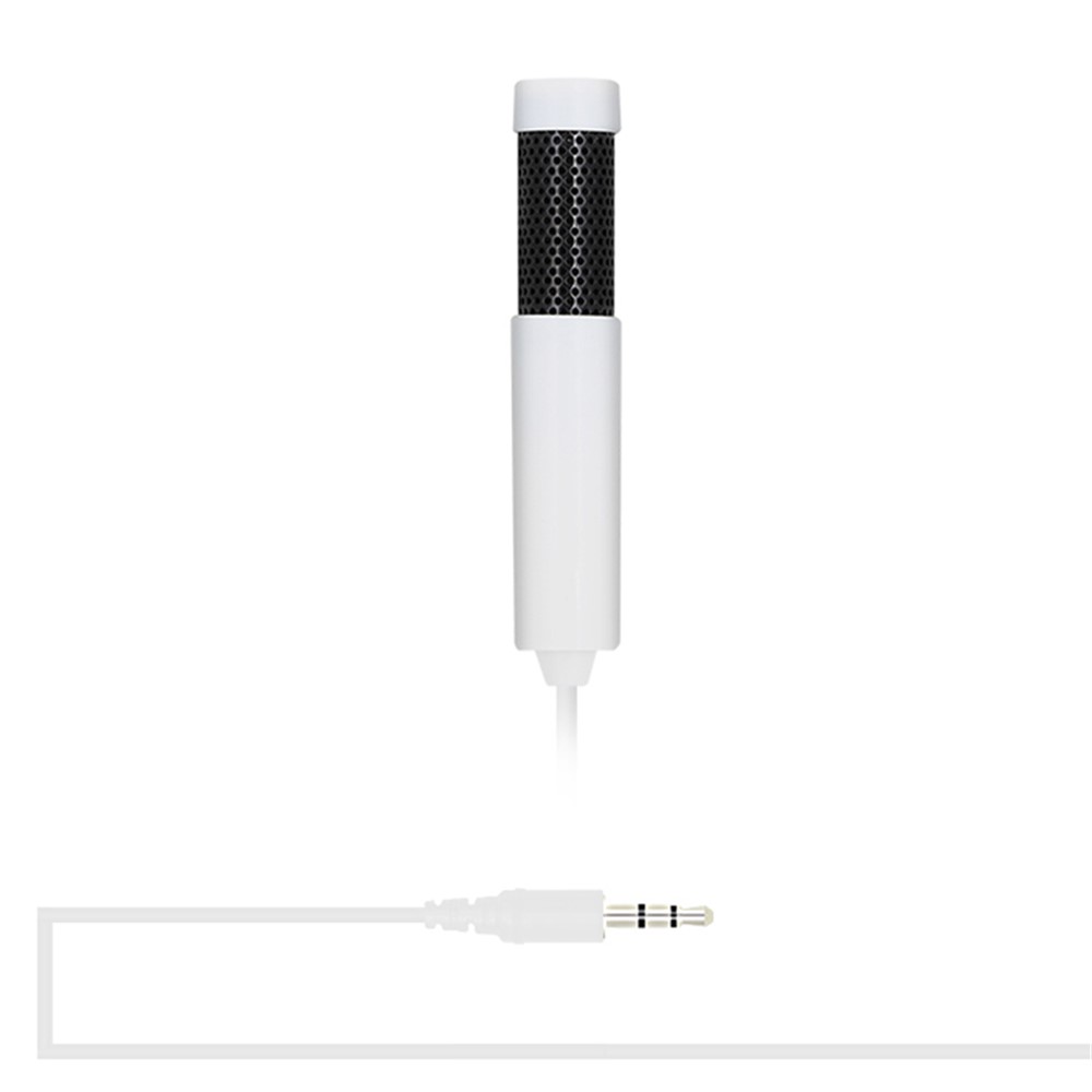 YANMAI SF-555 Computer PC 3.5mm Mini Microphone for Audio Sound Recording, Video Conference, Speech - White-3