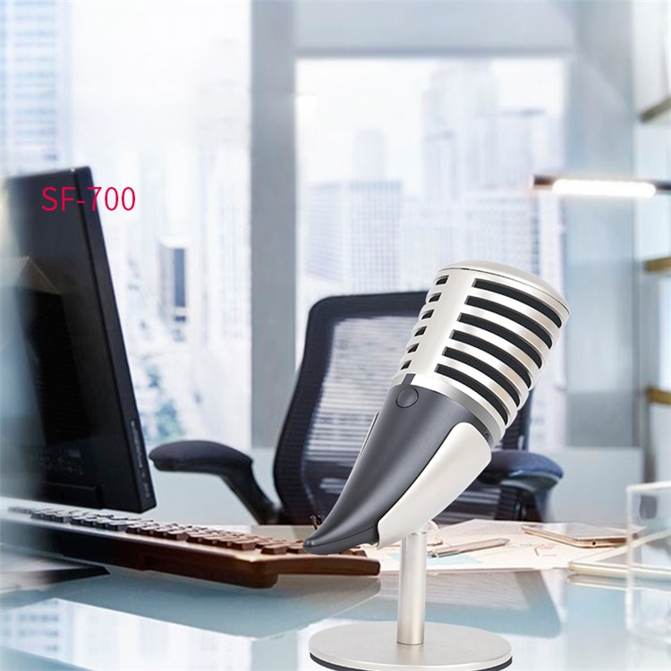 YANMAI SF-700 3.5mm Portable Microphone with Holder Stand for Studio, Radio, Broadcast-12