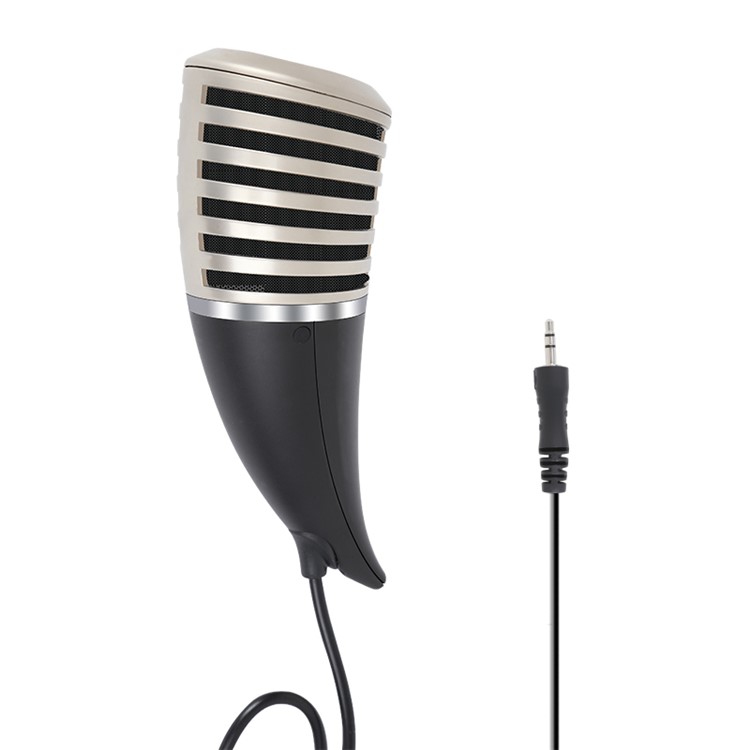 YANMAI SF-700 3.5mm Portable Microphone with Holder Stand for Studio, Radio, Broadcast-9