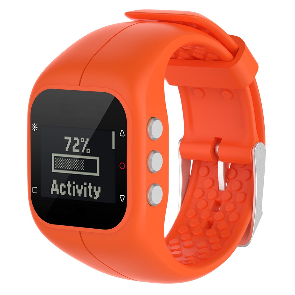 Pin Buckle Silicone Watch Band Replacement for Polar A300 - Orange-2