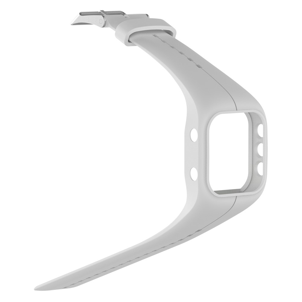 For Polar A300 Watch Band Soft Silicone Wrist Pin Buckle Watchband Replacement - White-3