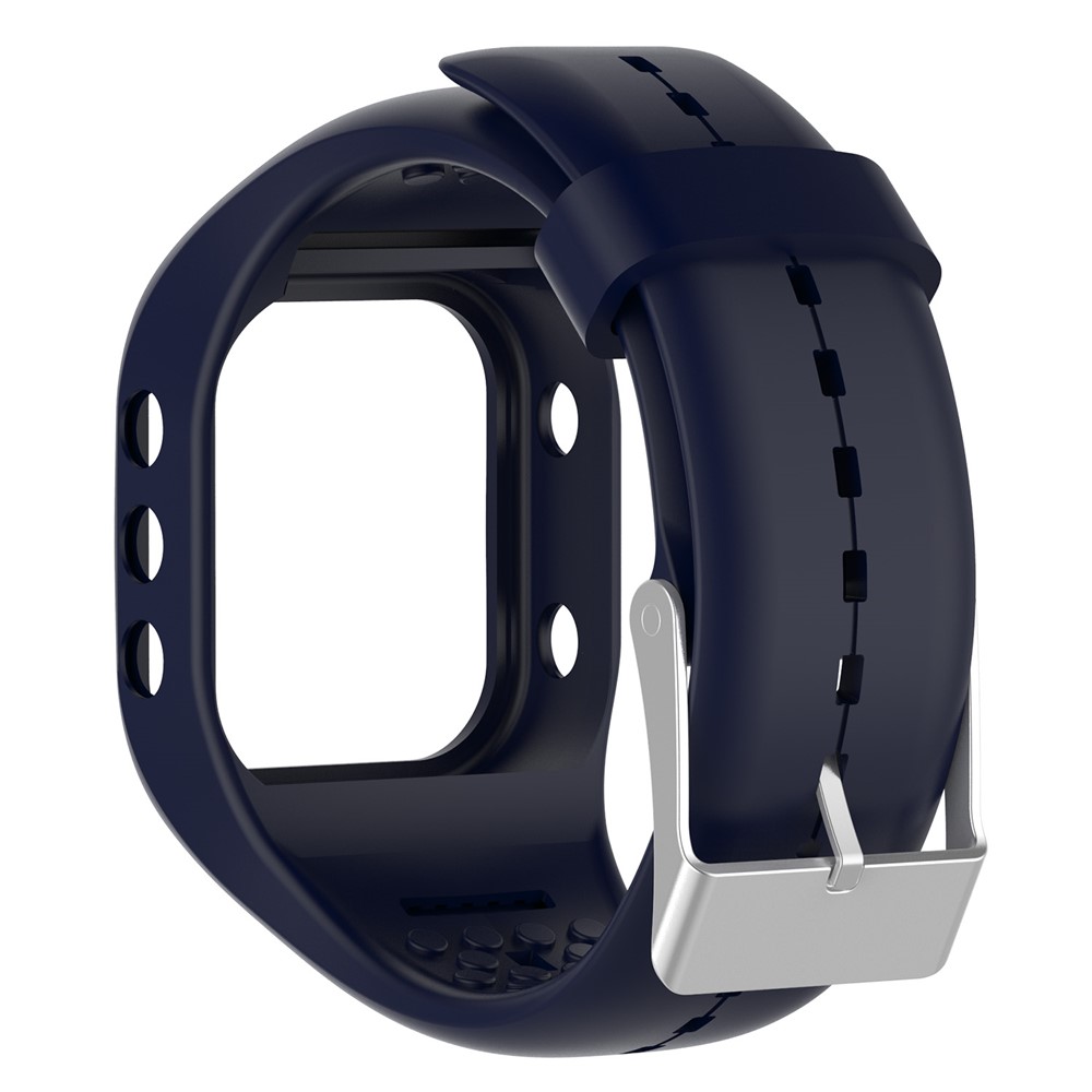 Para Polar A300 Banda De Reloj De Silicona Suave Pin Hebilla De Reloj De Pulsera Reemplazo - Azul Oscuro-1