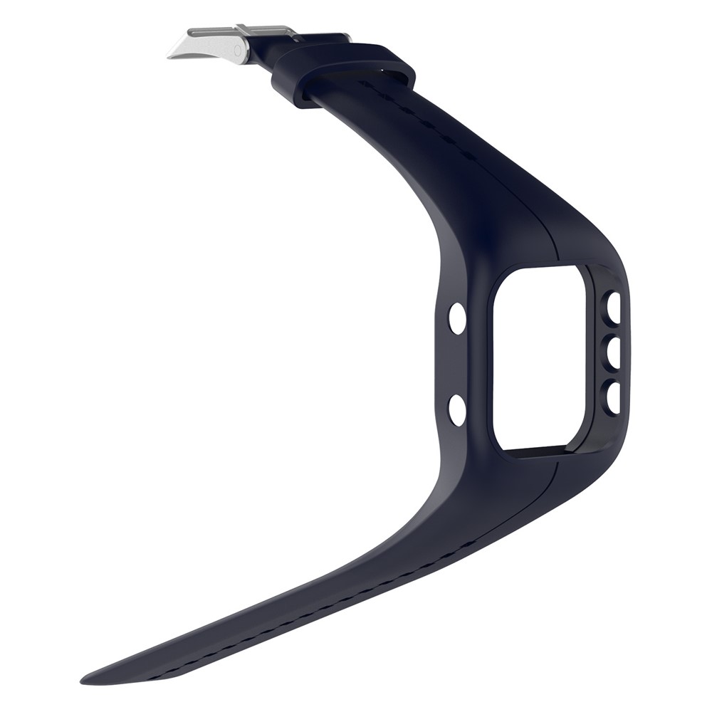 Para Polar A300 Banda De Reloj De Silicona Suave Pin Hebilla De Reloj De Pulsera Reemplazo - Azul Oscuro-3