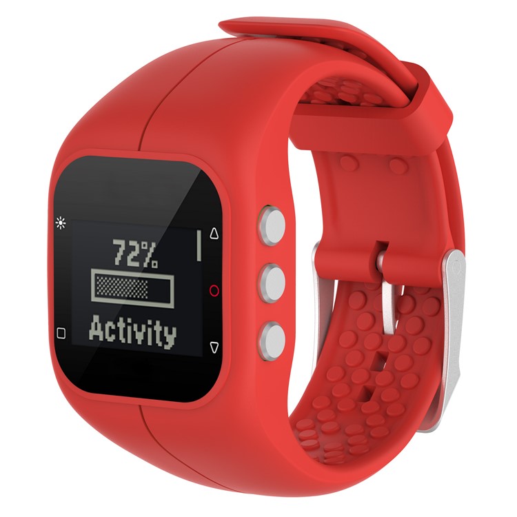 For Polar A300 Pin Buckle Silicone Watch Band Replacement - Red-2