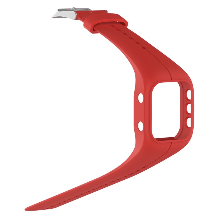 For Polar A300 Pin Buckle Silicone Watch Band Replacement - Red-3