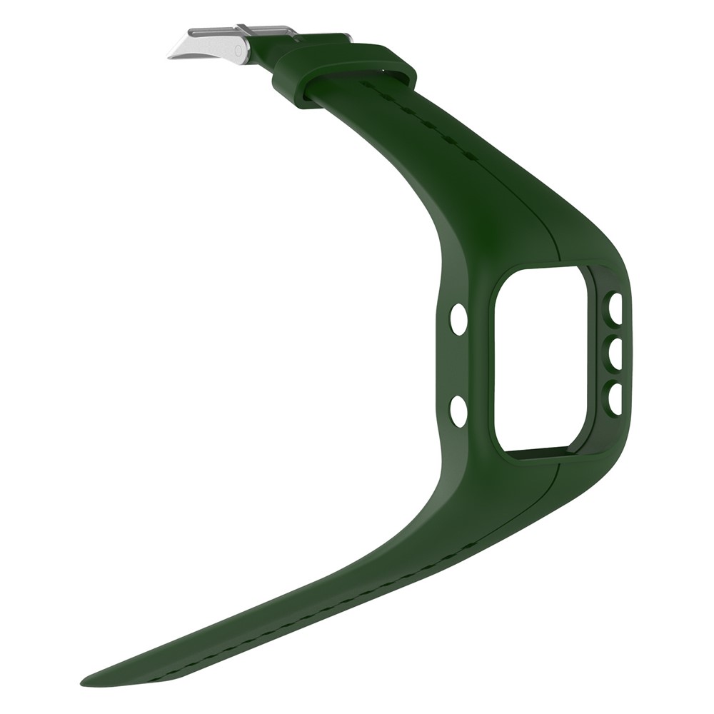 For Polar A300 Silicone Watch Band Soft Silicone Wrist Watchband Replacement - Army Green-3