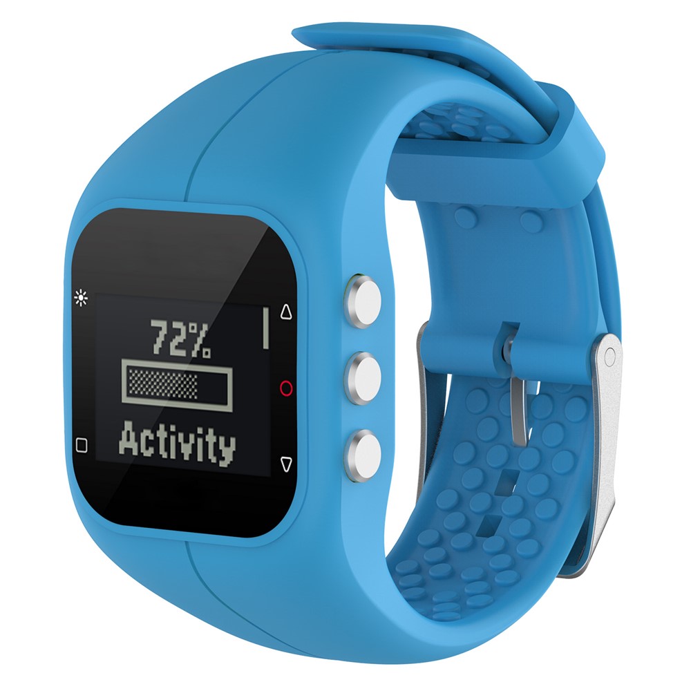 Pin Buckle Soft Silicone Watch Band Wrist Watchband Replacement for Polar A300 - Blue-2