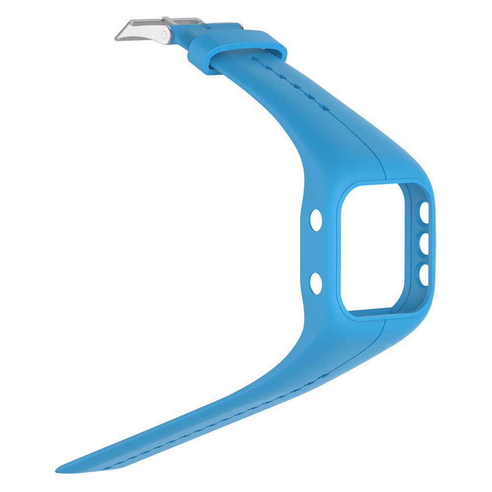 Pin Buckle Soft Silicone Watch Band Wrist Watchband Replacement for Polar A300 - Blue-3