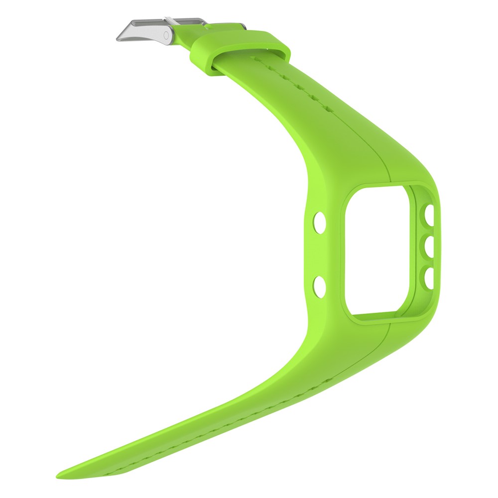 Pin Buckle Silicone Watch Band Wrist Watchband Replacement for Polar A300 - Green-2