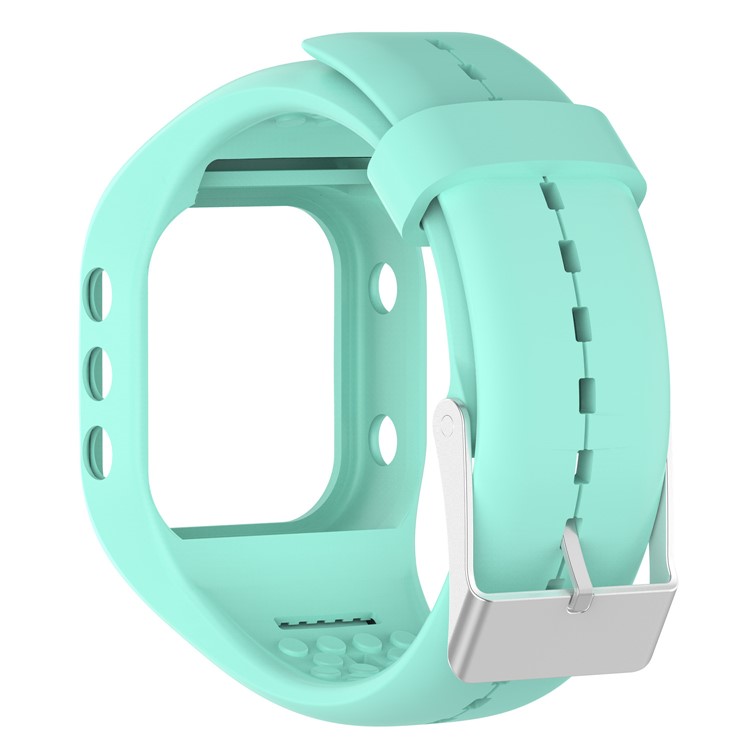 Pin Buckle Soft Silicone Wrist Watchband Replacement for Polar A300 - Cyan-1