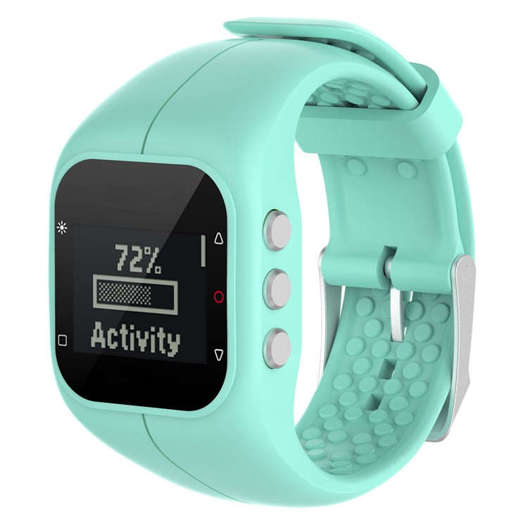 Pin Buckle Soft Silicone Wrist Watchband Replacement for Polar A300 - Cyan-2