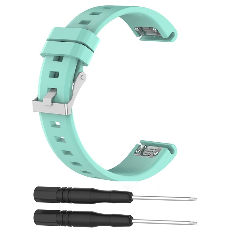 Sostituzione della cinghia della fascia per orologi da polso del silicone del Rhombus per Garmin fenix5 / forerunner 935 - Ciano-1