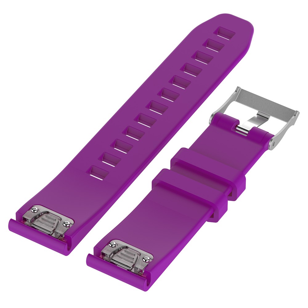 Watch Band Strap Rhombus Texture Soft Silicone Wrist Watchband Replacement for Garmin fenix5 / forerunner 935 - Purple-2