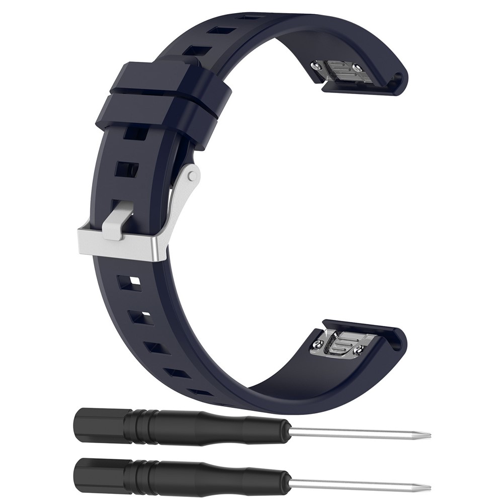 Watch Band Rhombus Texture Soft Silicone Wrist Watchband Replacement for Garmin fenix5 / forerunner 935 - Dark Blue-1