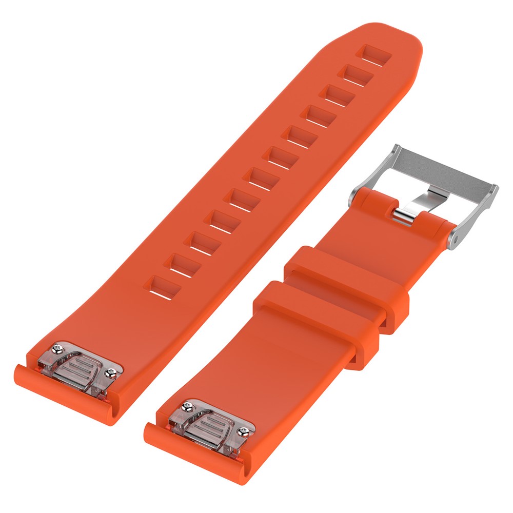 For Garmin fenix5 / forerunner 935 Rhombus Texture Watch Band Soft Silicone Wrist Watchband Replacement - Orange-2