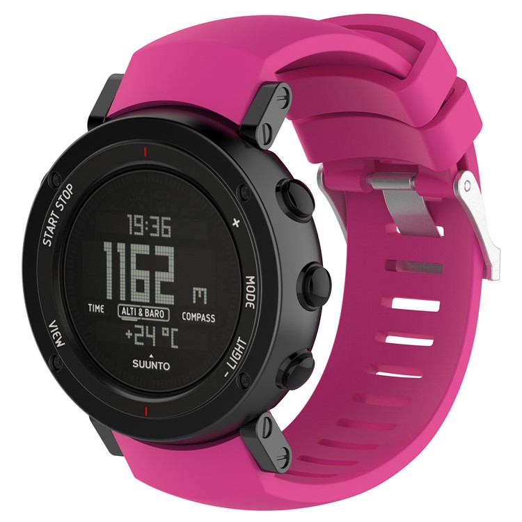 Flexible Silicone Watch Strap Replacement for Suunto Core Alu Black - Rose-2