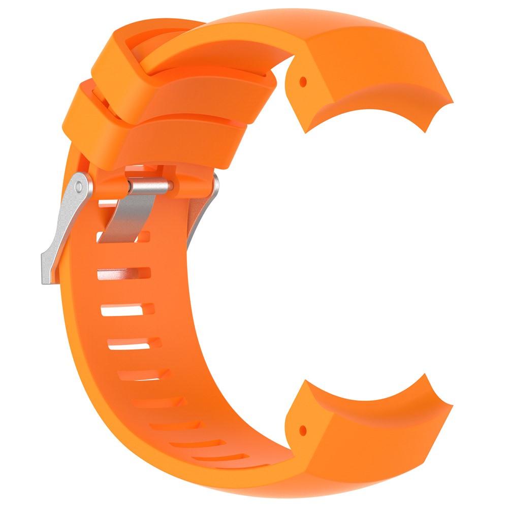 Classic Buckle Silicone Soft Watch Band with Installation Tools for Suunto Core Alu Black - Orange-3