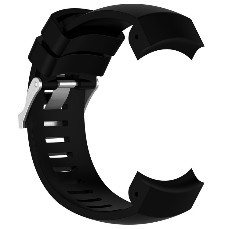 Soft Silicone Watch Strap with Installation Tools for Suunto Core Alu Black - Black-2
