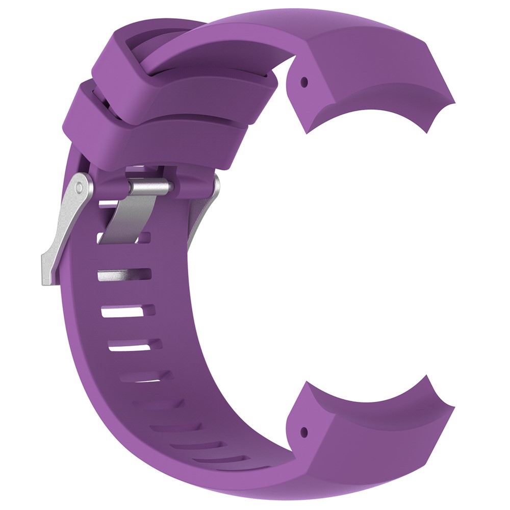 Classic Buckle Silicone Watch Strap with Installation Tools for Suunto Core Alu Black - Purple-3