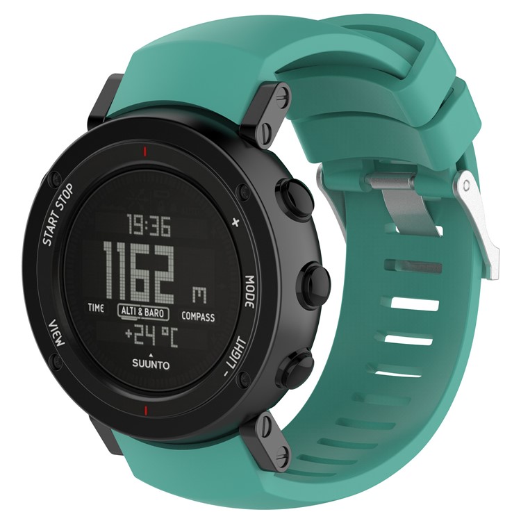 Silicone Wrist Watch Band with Installation Tools for Suunto Core Alu Black - Cyan-3