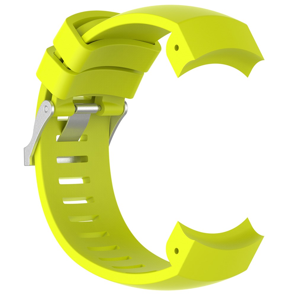 Classic Buckle Silicone Flexible Watch Band Replacement for Suunto Core Alu Black - Green-2