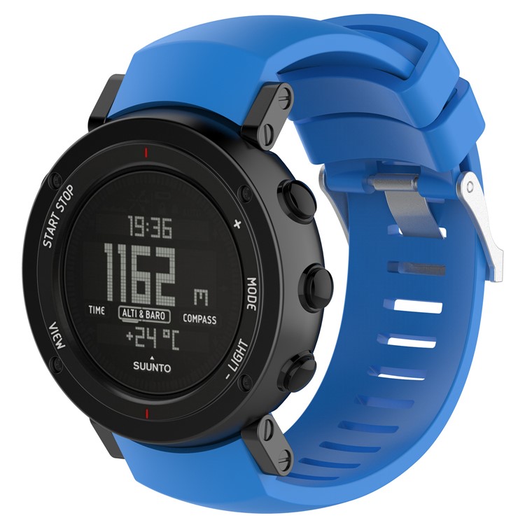 Silicone Wrist Watch Strap with Installation Tools for Suunto Core Alu Black - Blue-2