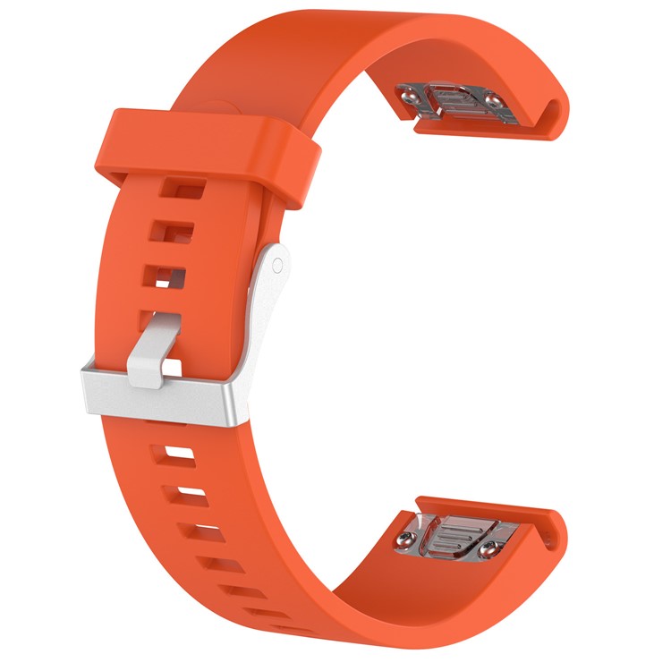 For Garmin fenix5s / quickfit Rhombus Texture Soft Silicone Wrist Watchband Replacement 20mm - Orange-1
