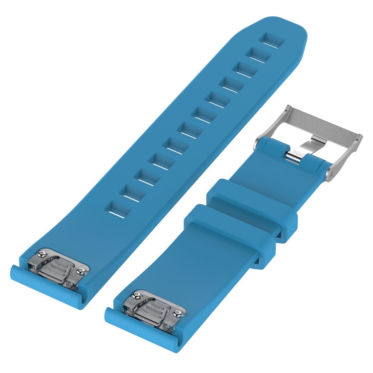 For Garmin fenix5s / quickfit Soft Silicone Rhombus Texture Wrist Watchband Watch Band Strap Replacement 20mm - Blue-2