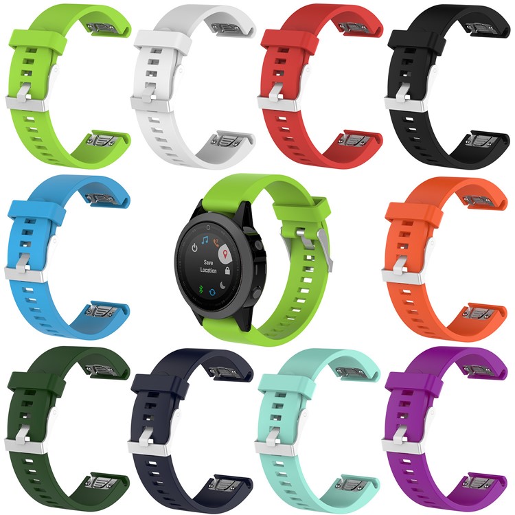 For Garmin fenix5s / quickfit Soft Silicone Rhombus Texture Wrist Watchband Watch Band Strap Replacement 20mm - Blue-3