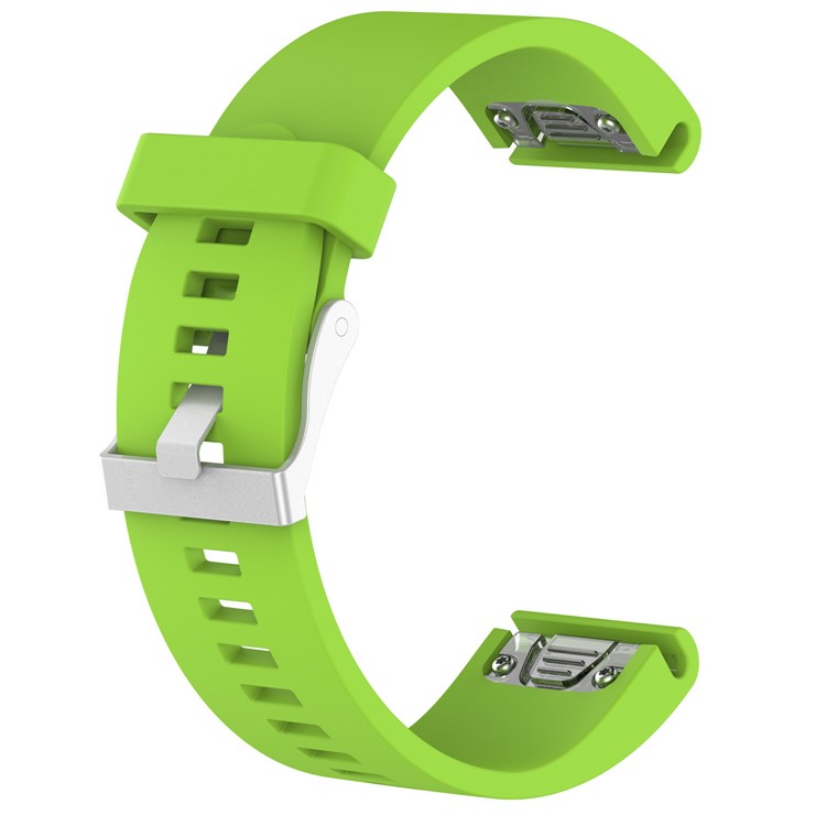 For Garmin fenix5s / quickfit Rhombus Texture Soft Silicone Wrist Watchband Watch Band Strap Replacement 20mm - Green-1