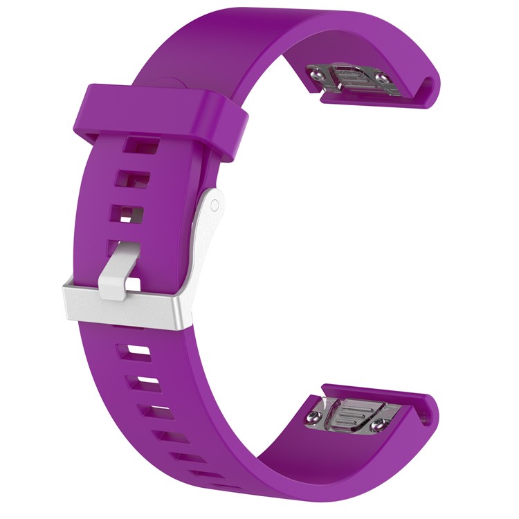 Rhombus Texture Watch Band Strap Soft Silicone Wrist Watchband Replacement for Garmin fenix5s / quickfit 20mm - Purple-1
