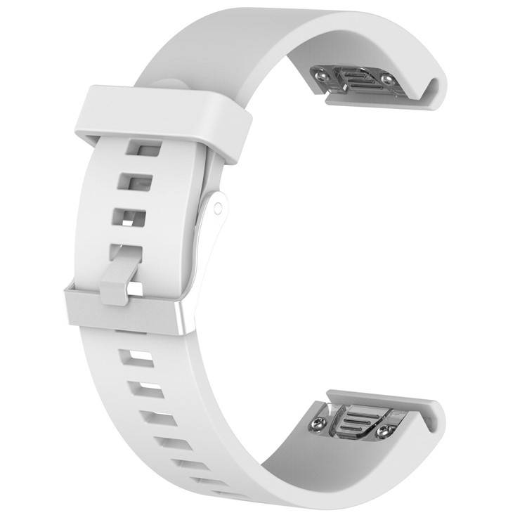 Soft Silicone Wrist Watchband Rhombus Texture Watch Band Strap Replacement for Garmin fenix5s / quickfit 20mm - White-1