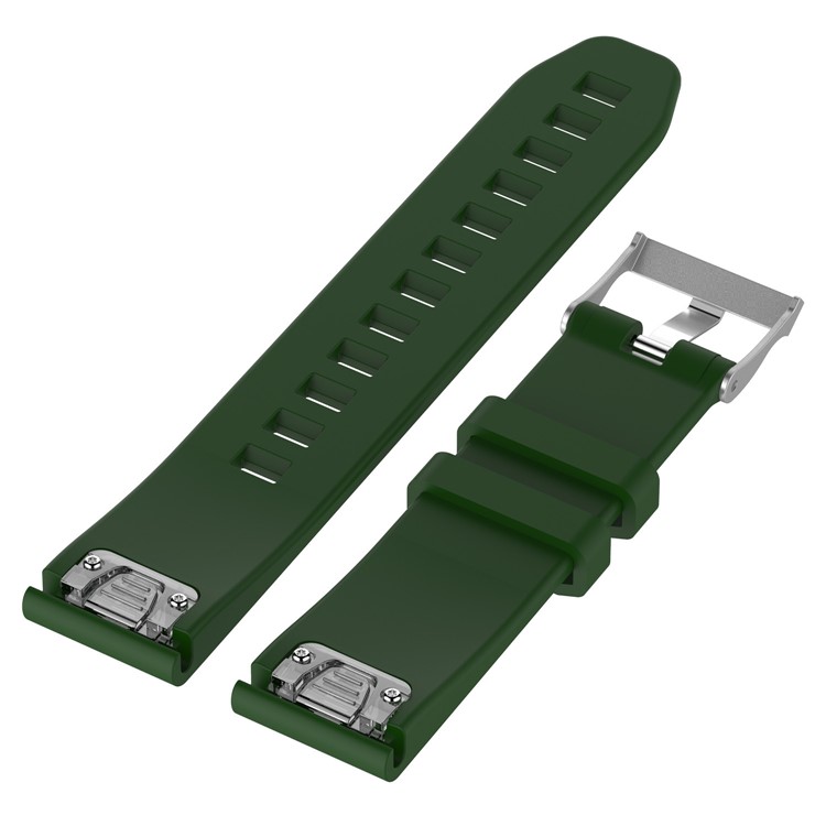 Soft Silicone Rhombus Texture Wrist Watchband Watch Band Strap Replacement for Garmin fenix5s / quickfit 20mm - Army Green-2