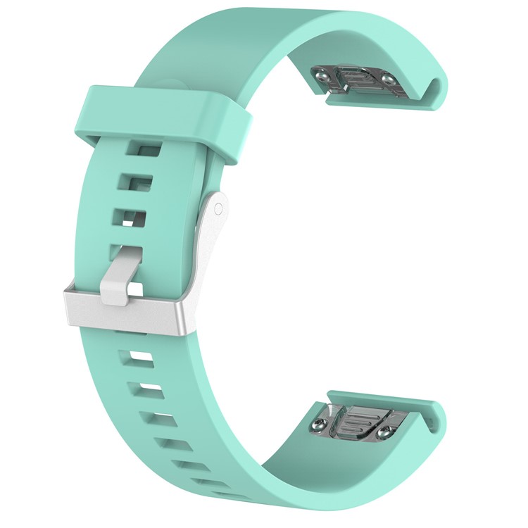 Rhombus Texture Soft Silicone Wrist Watchband Replacement for Garmin fenix5s / quickfit 20mm - Cyan-1