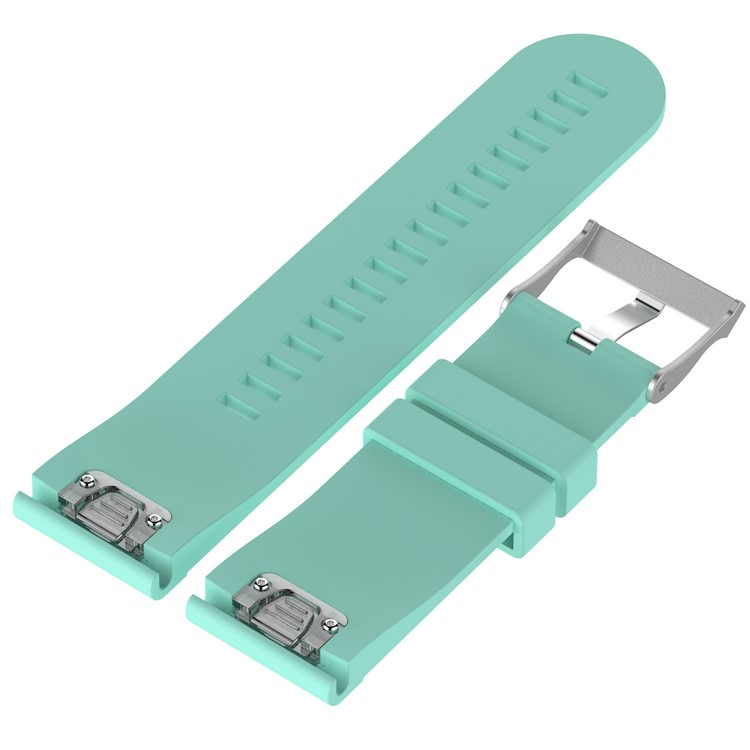 Soft Silicone 26mm QuickFit Watch Strap Replacement for Garmin Fenix 5X / Fenix 3 HR / Quatix 3 / D2 - Cyan-4