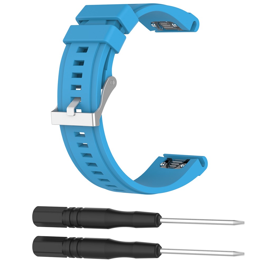 Correa de Reloj de Silicona de 26 mm Para Garmin Fenix ​​5x/fenix ​​3 HR/Quatix 3/D2, Pulsera Suave Ajustable - Bebe Azul