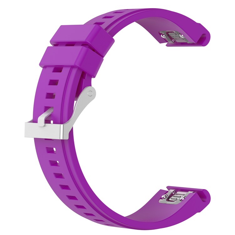 26mm QuickFit Silicone Soft Watch Strap for Garmin Fenix 5X / Fenix 3 HR / Quatix 3 / D2 - Purple-1