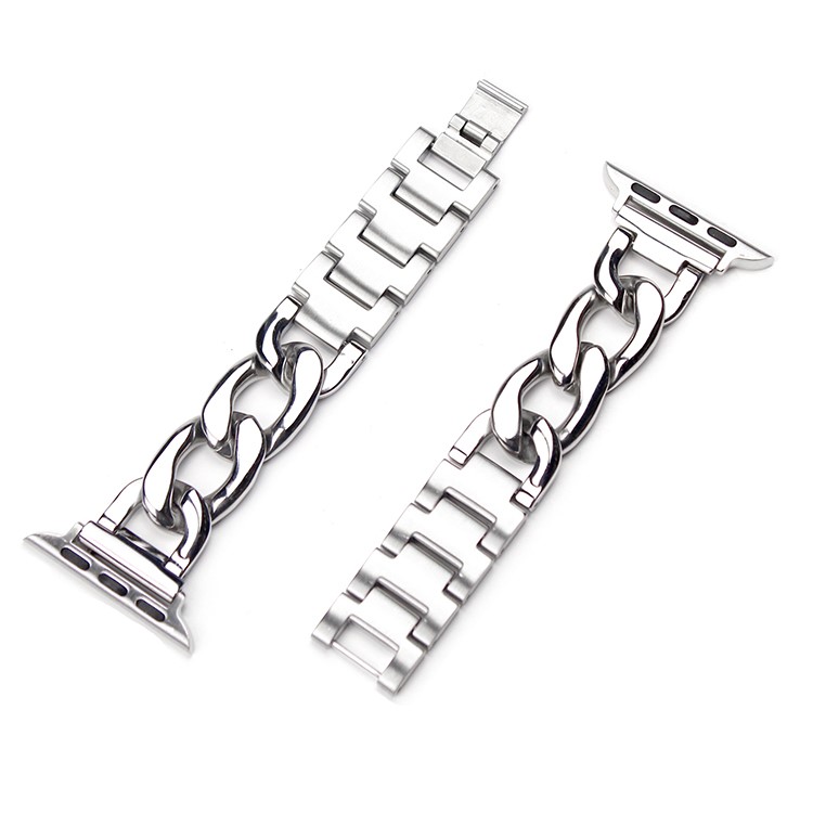 Solid Stainless Steel Chain Link Watch Band for Apple Watch Series 2 38mm / 42mm - Silver-1