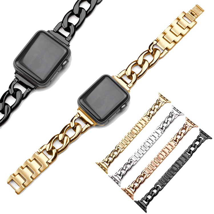 Solid Stainless Steel Chain Link Watch Band for Apple Watch Series 2 38mm / 42mm - Silver-10