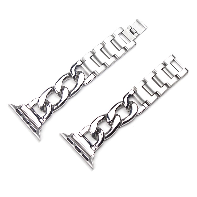 Solid Stainless Steel Chain Link Watch Band for Apple Watch Series 2 38mm / 42mm - Silver-2