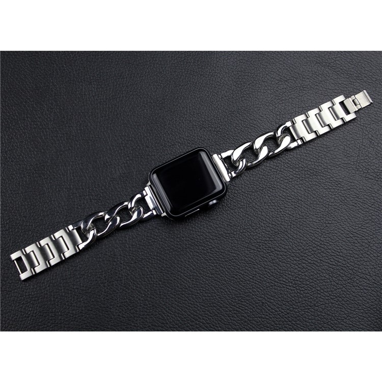 Solid Stainless Steel Chain Link Watch Band for Apple Watch Series 2 38mm / 42mm - Silver-9