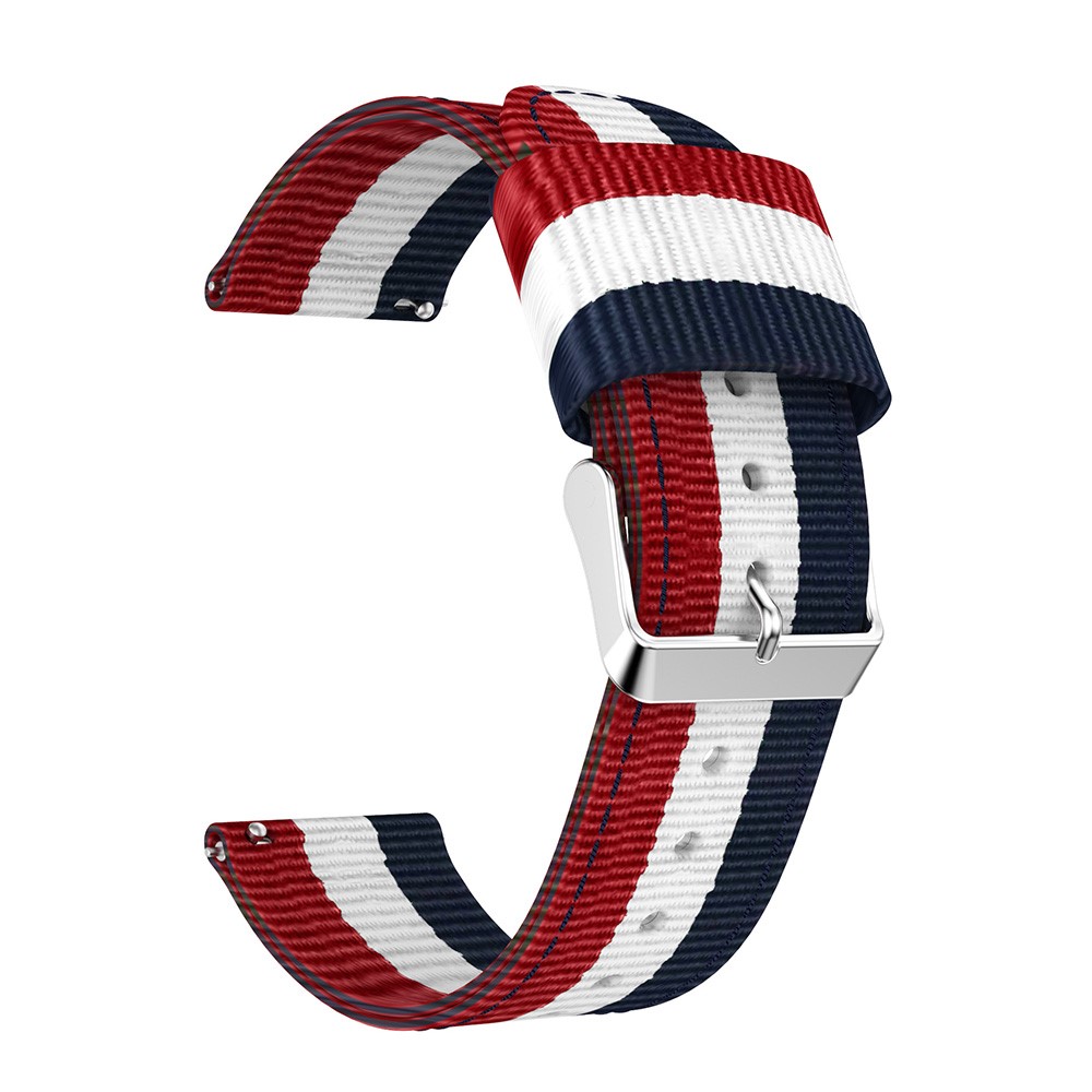 Adjustable Woven Nylon Replacement Watch Strap for Samsung Gear S3 Frontier / Classic - Dark Blue / White / Red-4