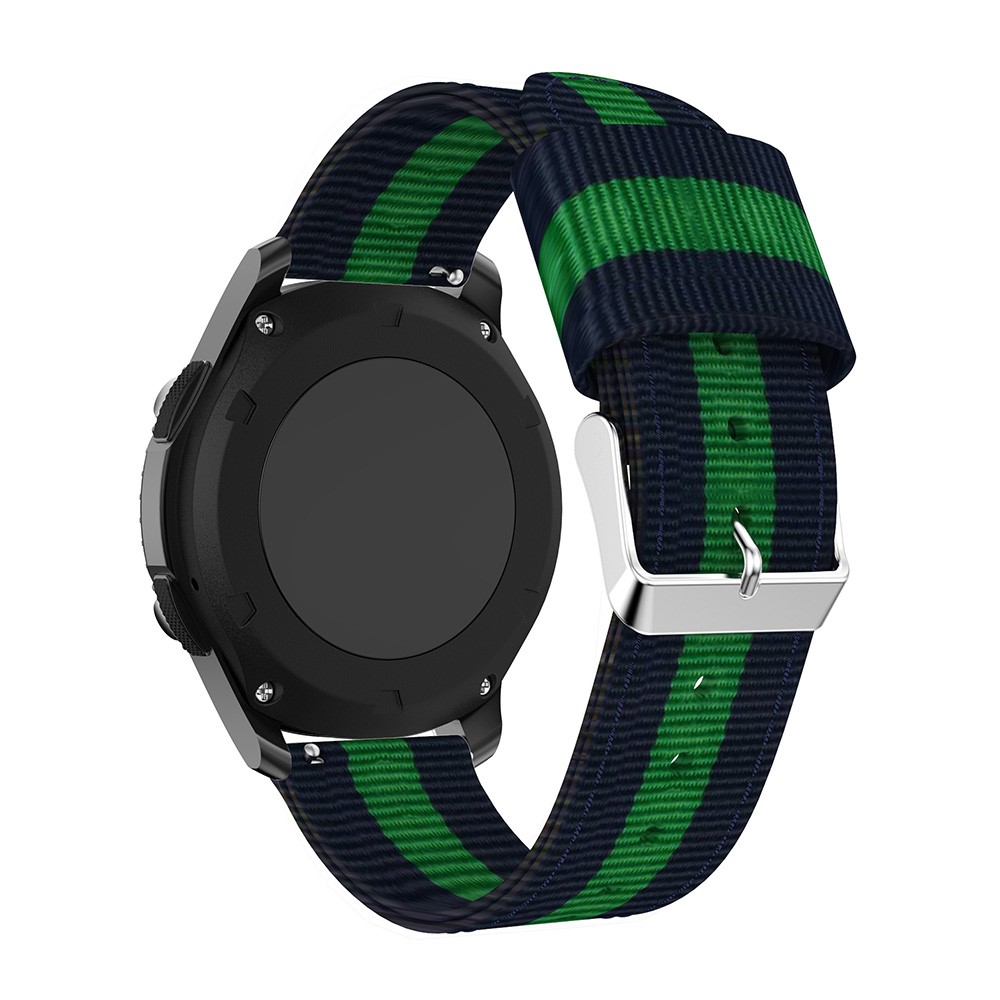 Woven Nylon Adjustable Watch Band Replacement for Samsung Gear S3 Frontier / Classic - Dark Blue / Green-2
