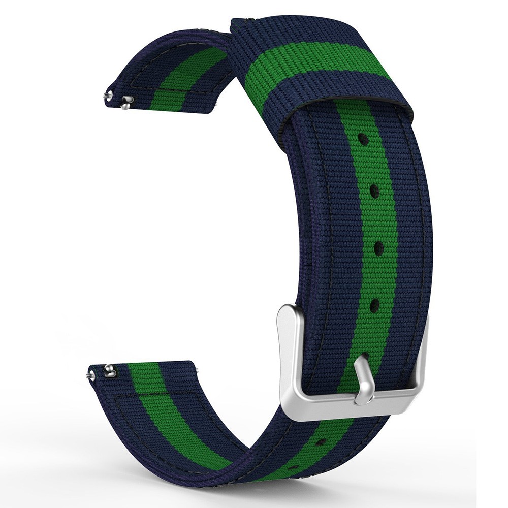 Woven Nylon Adjustable Watch Band Replacement for Samsung Gear S3 Frontier / Classic - Dark Blue / Green-4