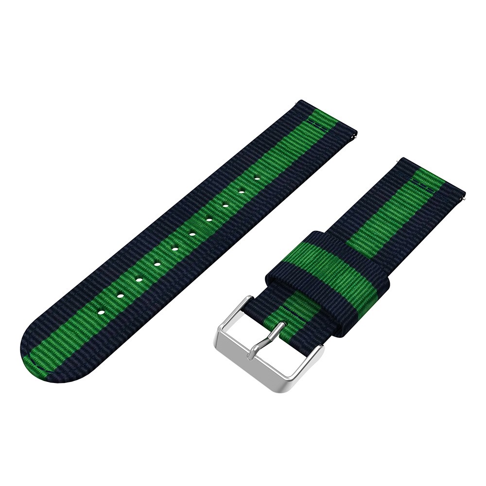 Woven Nylon Adjustable Watch Band Replacement for Samsung Gear S3 Frontier / Classic - Dark Blue / Green-5